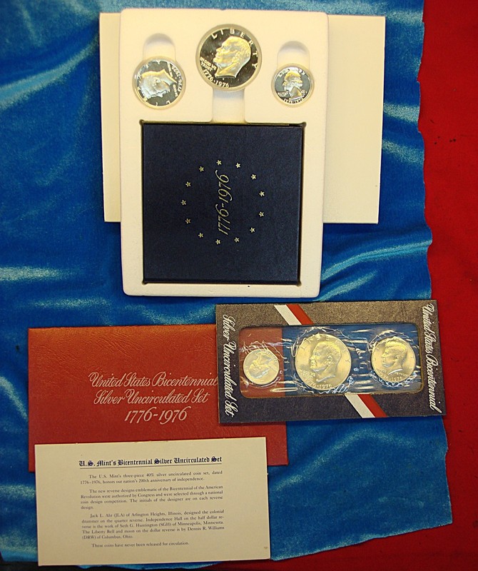1976 Bicentennial Silver Coin Set in original packaging