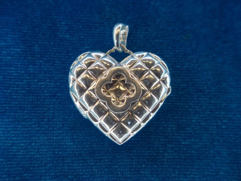 Heidi Klum Sterling Silver Quatrefoil Heart Locket Pendant