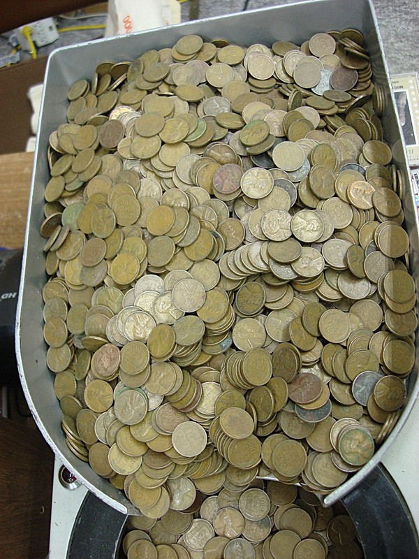 Bulk lot of 5,000 pre-1959 wheat pennies for collectors and investors