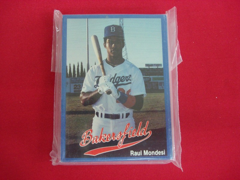 1991 Bakersfield Dodgers Cal League baseball team set with Mike Piazza, Pedro Martinez, and Raul Mondesi