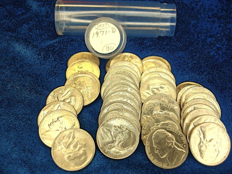 1971 D Jefferson Nickel Roll of 40 Coins in BU Condition