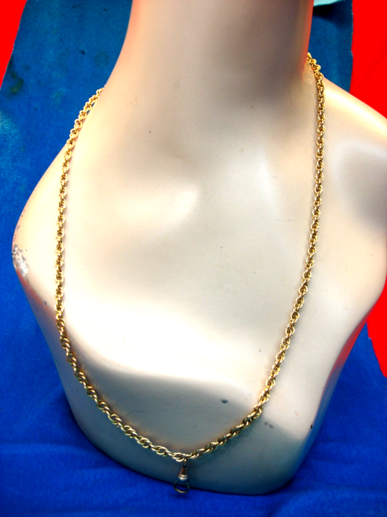 Vintage ladies' gold-filled watch chain, 24 inches long