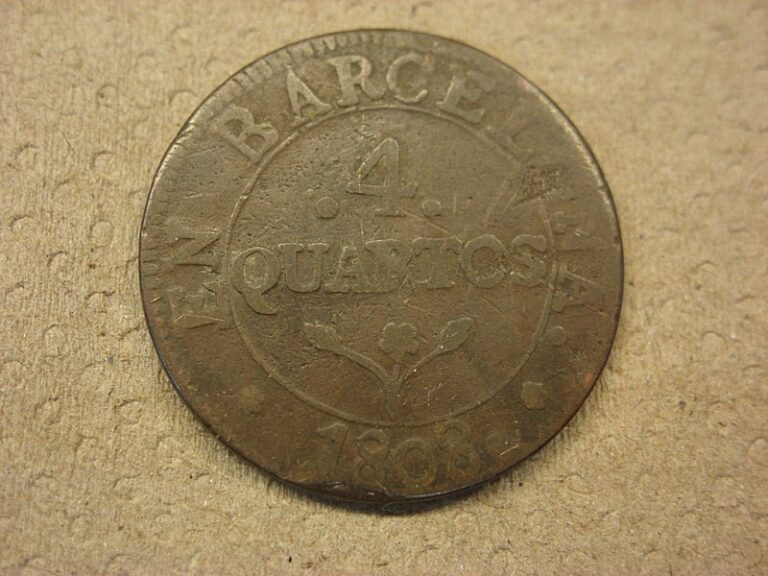 1808 Spain 4 Quartitos copper coin from the Jose Napoleon era