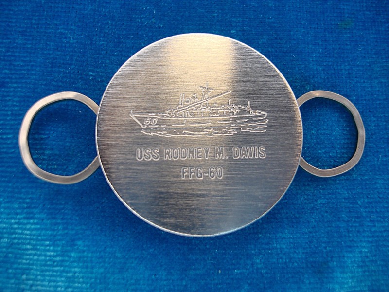 Vintage Zippo U.S.S. Rodney M. Davis (FFG-60) key chain