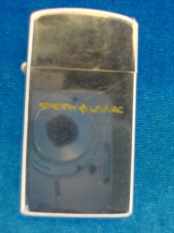 Vintage 1984 Sperry*Univac Zippo Slim Line Chrome Lighter