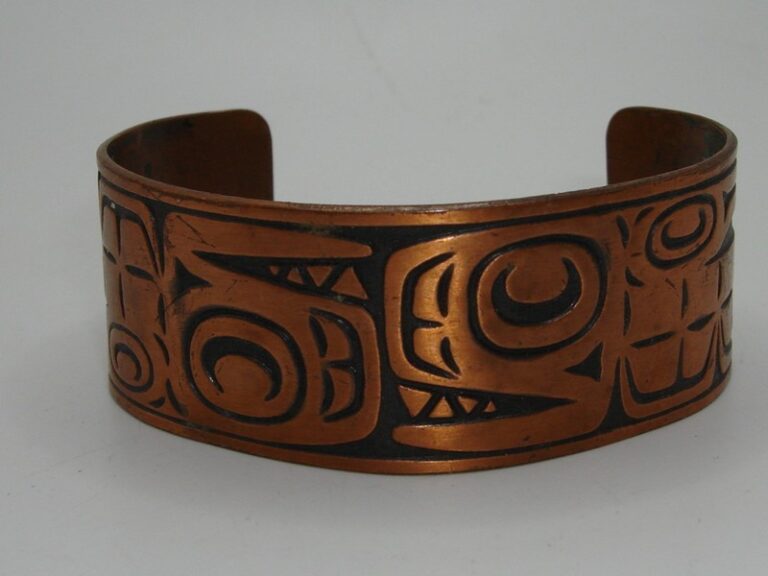 Vintage Pacific Northwest Native Copper Cuff Bracelet