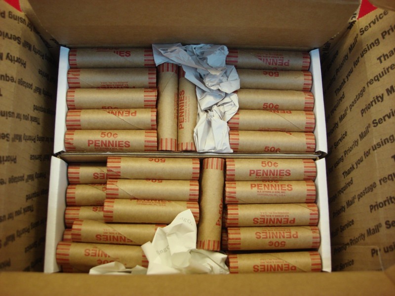 Collection of 100 bank-wrapped wheat pennies