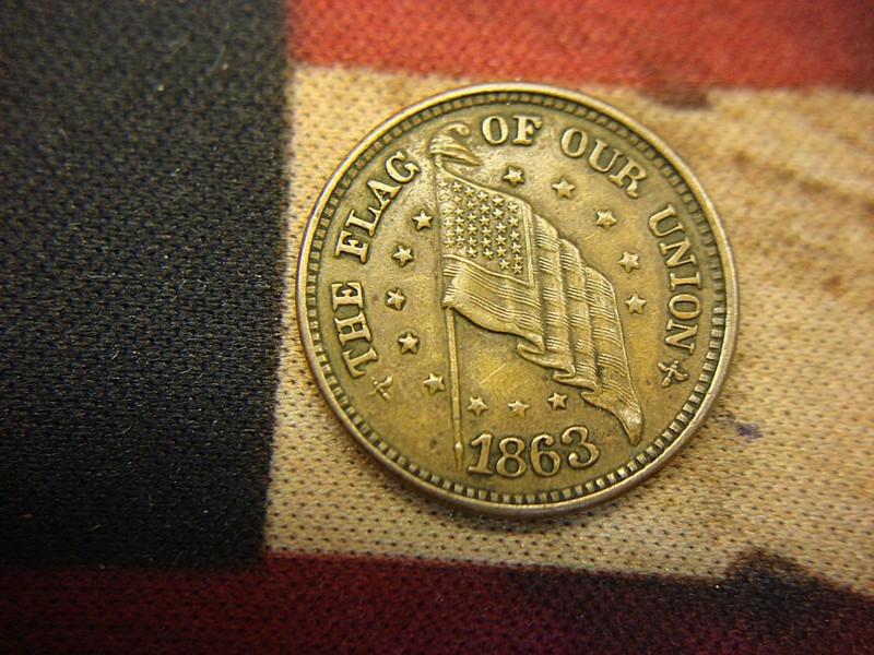 1863 Civil War Dix Flag Token