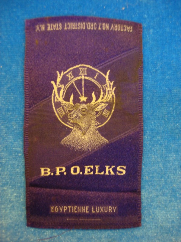 Vintage BPOE Elks Egyptienne Silk Pocket Square