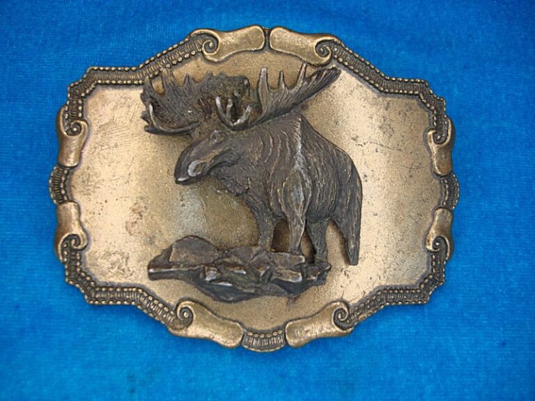 Vintage 1980s RainTree Moose Western Buckle