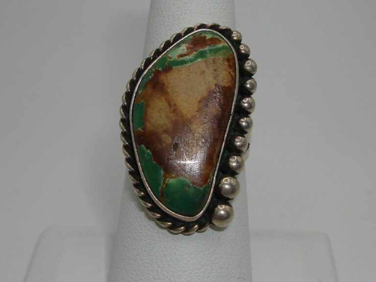 Vintage Native American Sterling Silver Royston Turquoise Ring, size 7