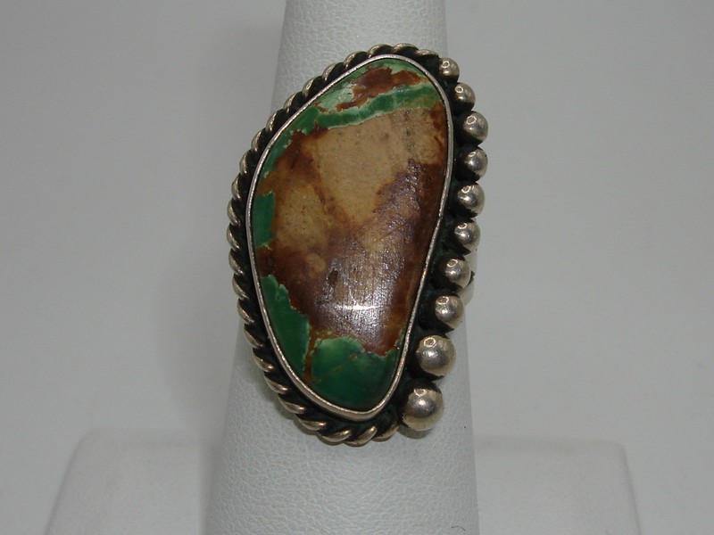 Vintage Native American Sterling Silver Royston Turquoise Ring, size 7