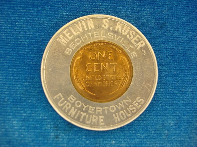 Vintage 1953-D Melvin S. Kuser Furniture Token, uncirculated and encased