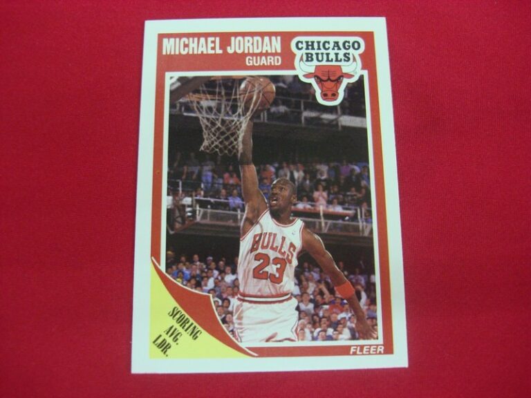 1989-90 Fleer Michael Jordan Scoring Average Leader basketball card