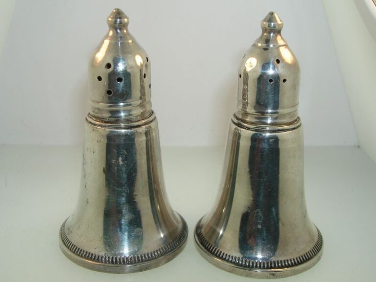Sterling silver weighted salt and pepper shakers