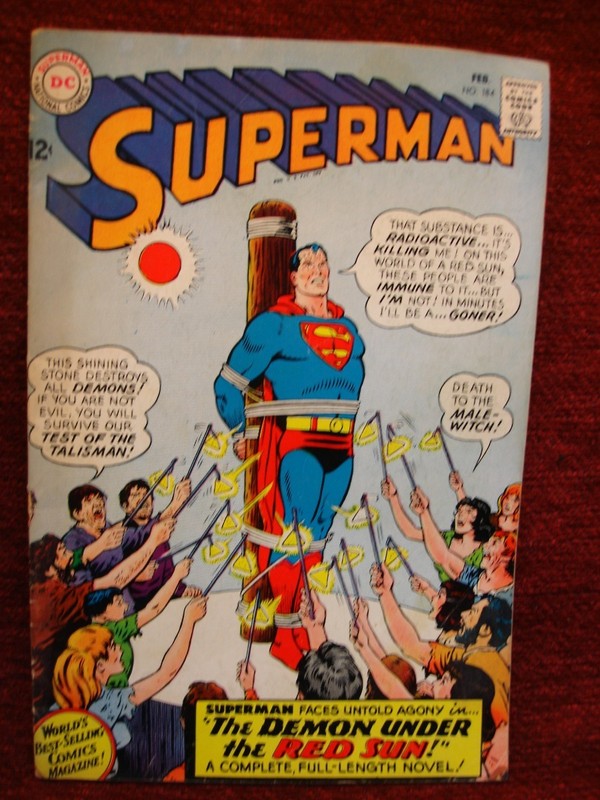 Vintage Superman #184 comic book from February 1966 in nice condition