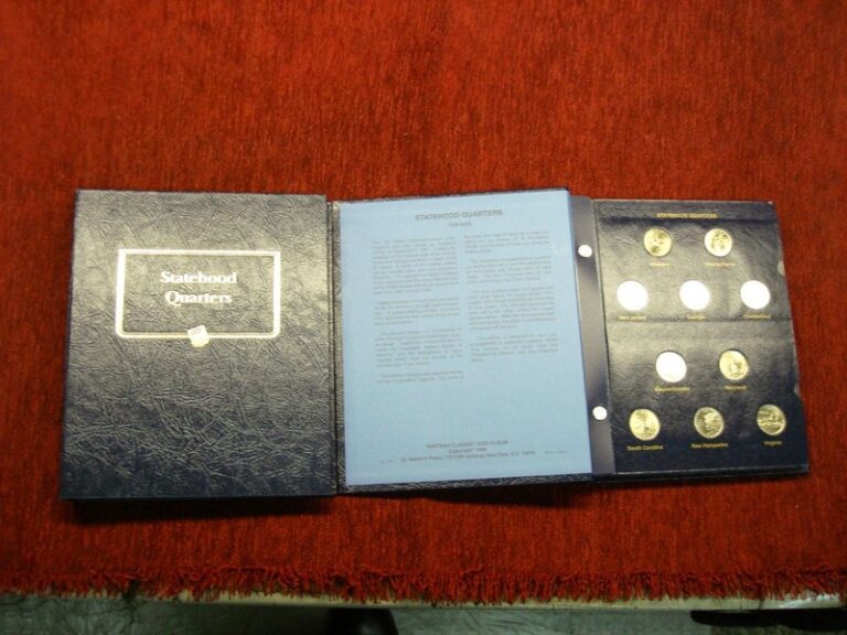 Statehood Quarter Collection 1999-2005 (excluding WV) in Whitman Albums