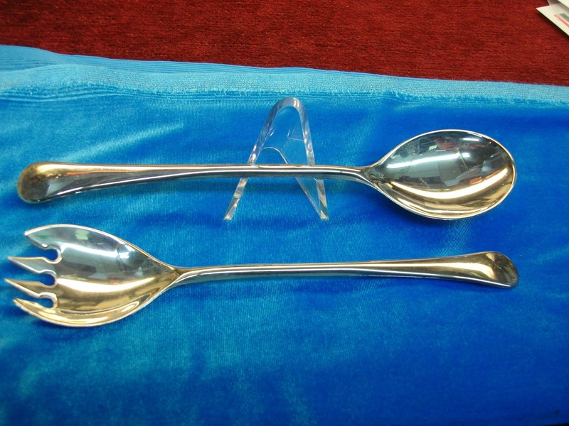 Italian Silverplate Salad Serving Set