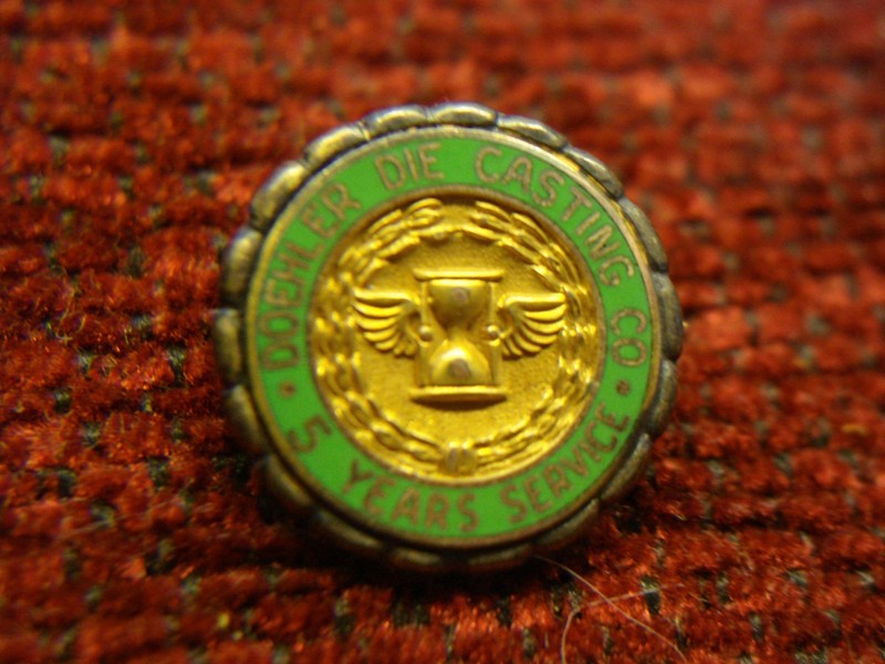 Vintage DOEHLER-JARVIS 10K Gold Filled 5 Year Service Pin