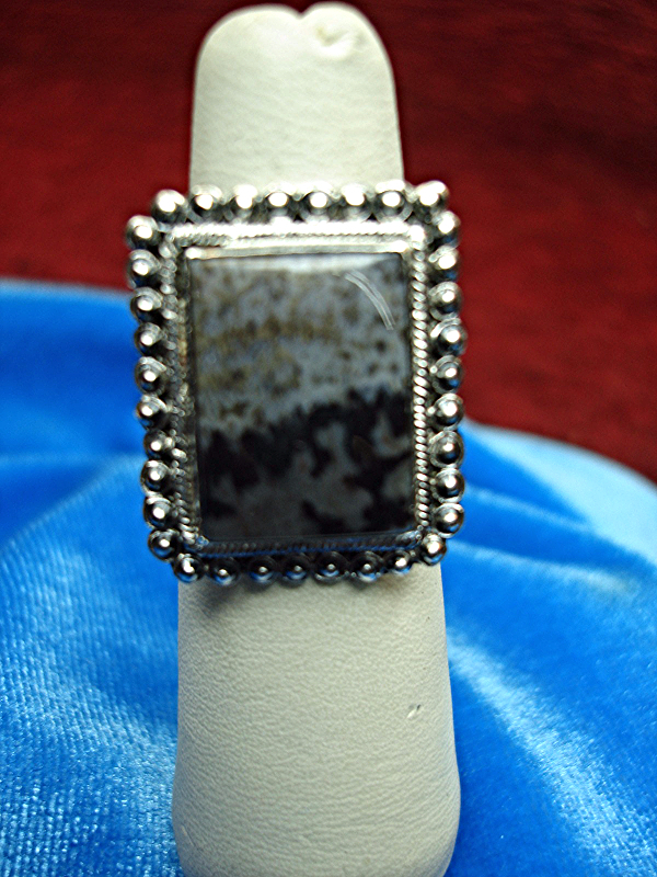 Lace Agate Ring in Sterling Silver - Size 6.5