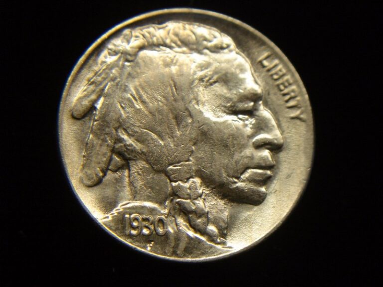 1930 Buffalo Nickel in uncirculated condition with stunning luster