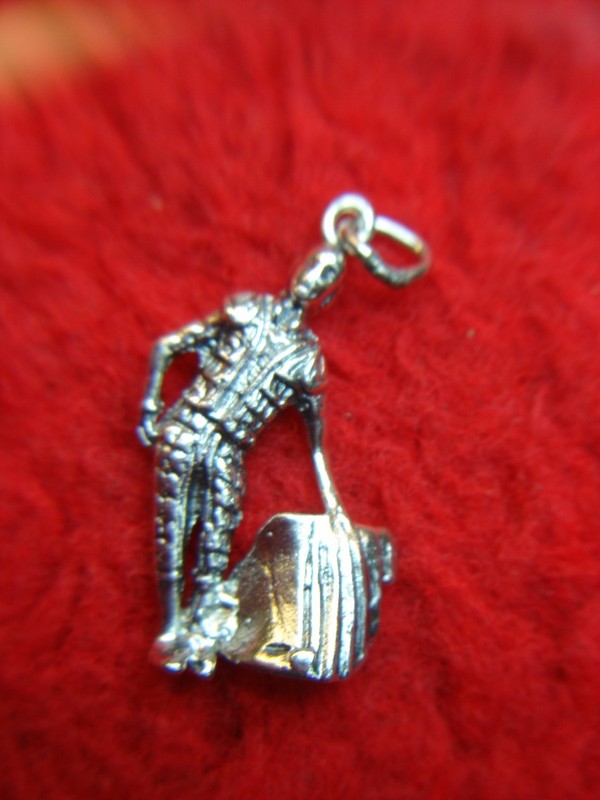 Sterling silver matador charm pendant