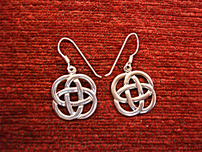 Sterling silver Celtic knot earrings
