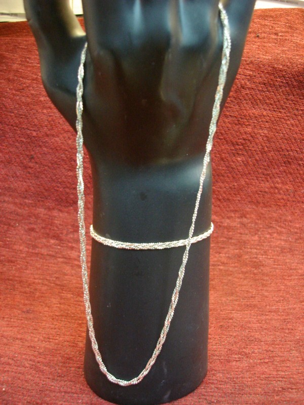 Sterling silver woven necklace and bracelet set