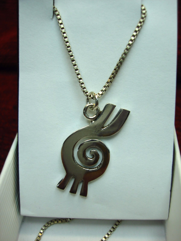 Native American sterling silver pendant and chain