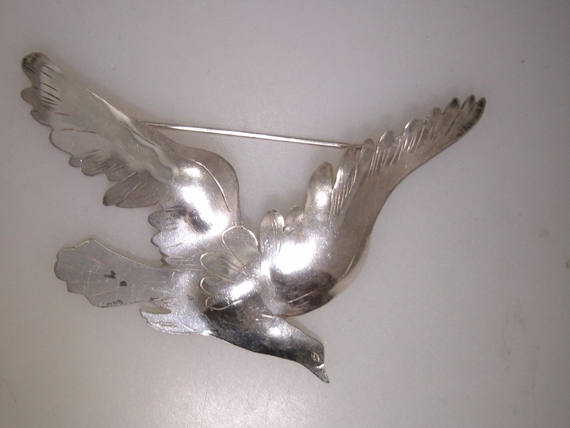 Vintage Marjorie Baer Sterling Silver Cape Cod Bird Pin Brooch