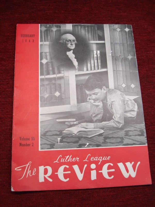 Vintage February 1943 Luther League Review Magazine