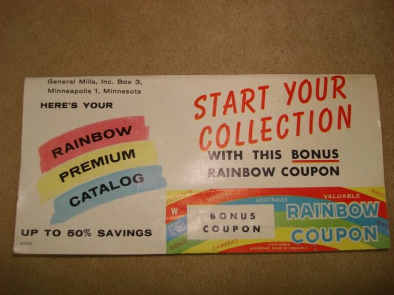 Vintage 1950s General Mills Bonus Rainbow Coupon Booklet