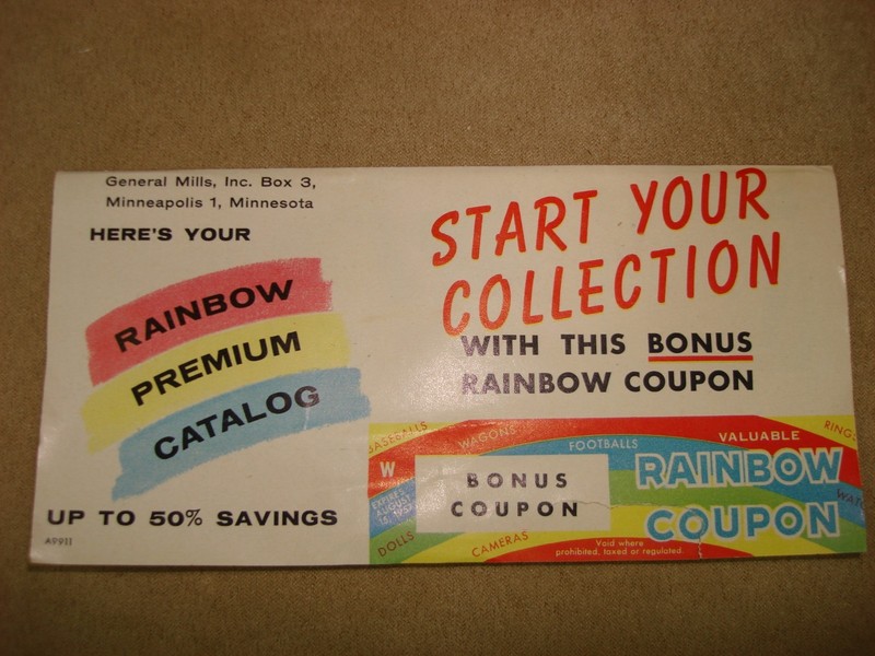 Vintage 1950s General Mills Bonus Rainbow Coupon Booklet