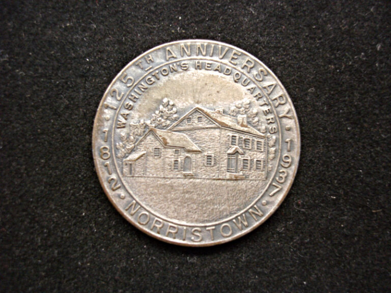 1937 Norristown PA 125th Anniversary Commemorative Token featuring Washington's Headquarters
