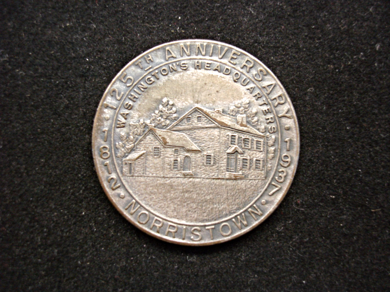 1937 Norristown PA 125th Anniversary Commemorative Token featuring Washington's Headquarters