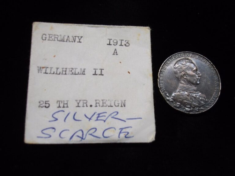 1913 Germany/Prussia Zwei (2) Mark silver coin