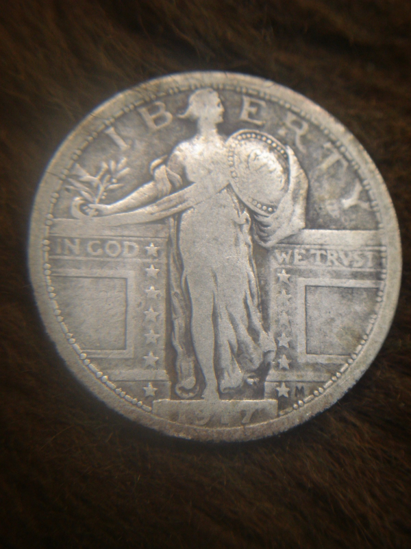 1917 Standing Liberty Quarter (Type I) in excellent condition