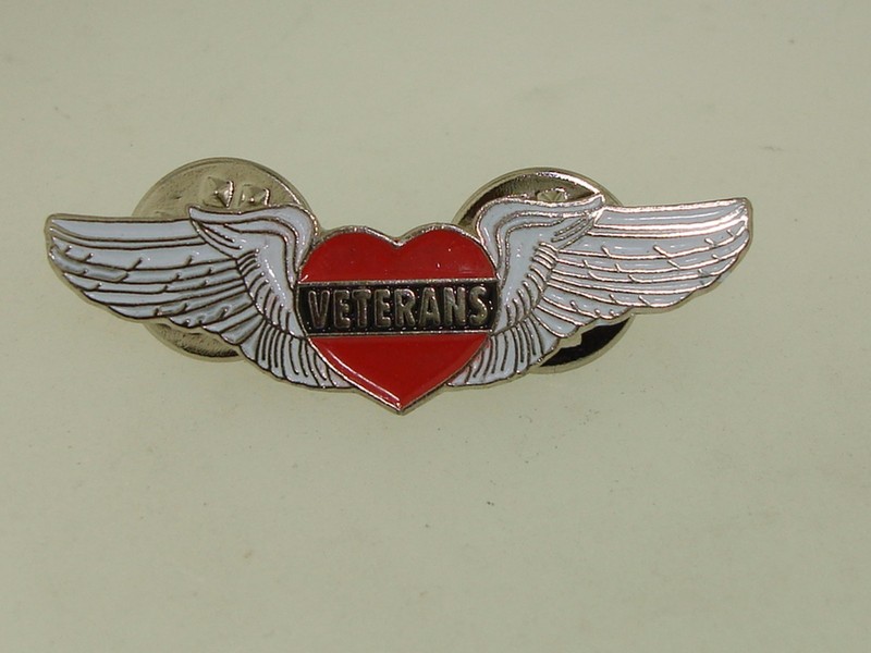 2010-11 Harley Davidson Wings Veterans Pin, mint condition, never worn