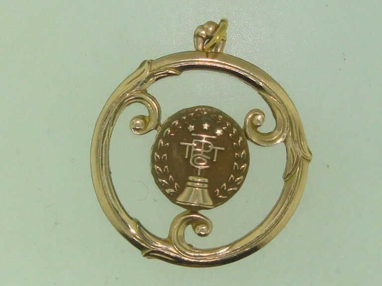 1970s-80s 10K Gold Filled Pacific Telephone & Telegraph 15 Year Service Award Pendant