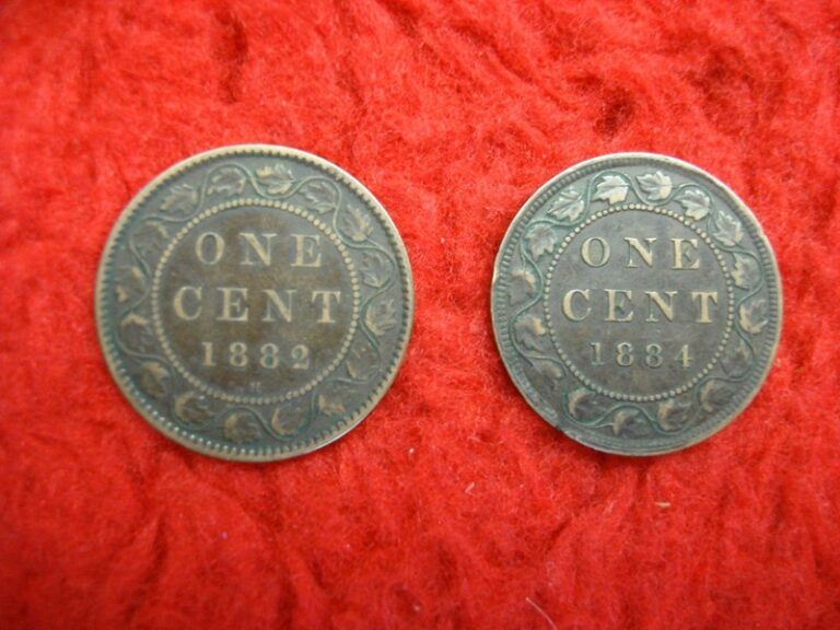 1882 H and 1884 Queen Victoria Large Cents