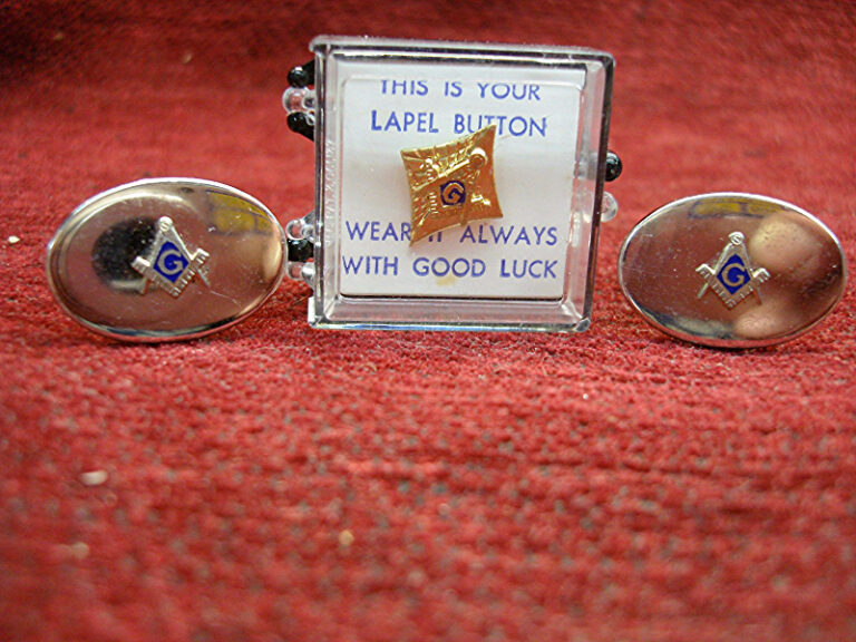 Vintage Anson Masonic cufflinks and lapel studs