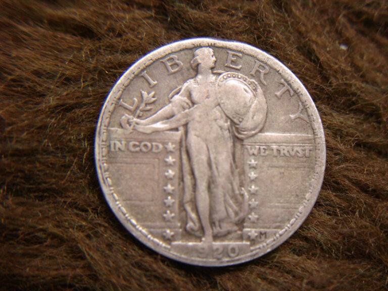 1920 Standing Liberty Quarter with natural patina