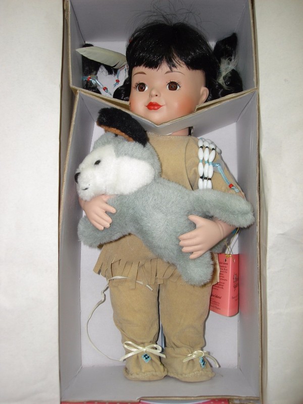 1994 Paradise Galleries Morning Star & Wolf Cub Doll in original box