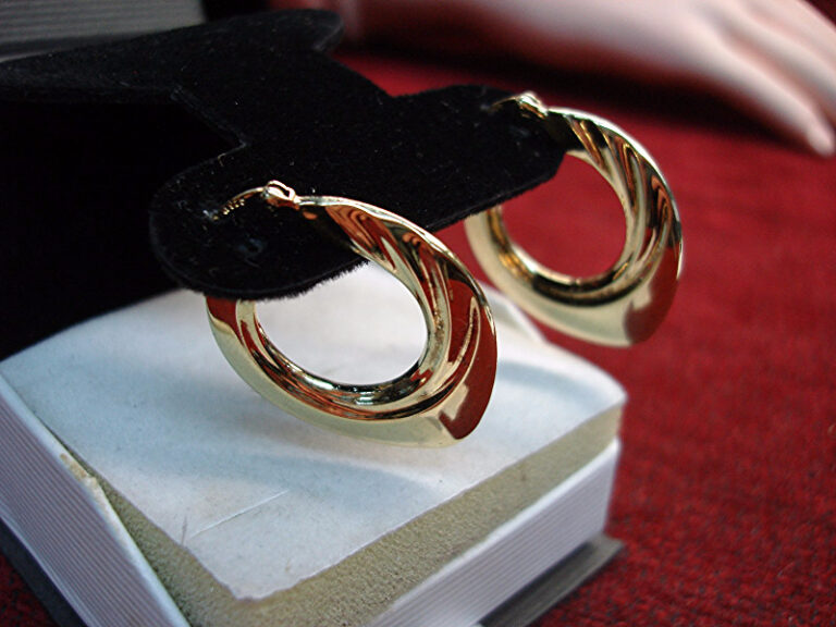 Gold Vermeil Sterling Silver Hoop Earrings