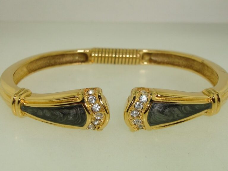 Vintage Kenneth J. Lane for Avon enamel and rhinestone bracelet