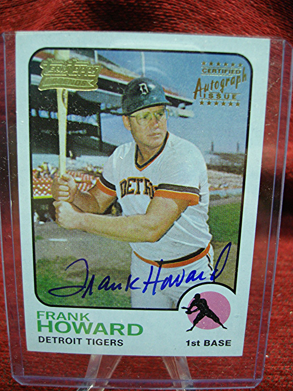 2001 Topps Team Legends Frank Howard Autographed Detroit Tigers Card