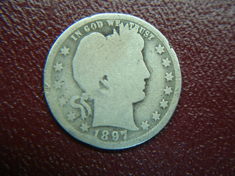 1897 O Barber Quarter coin in nice condition
