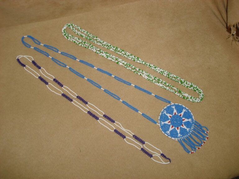 Set of 3 Vintage Native American Seed Bead Necklaces