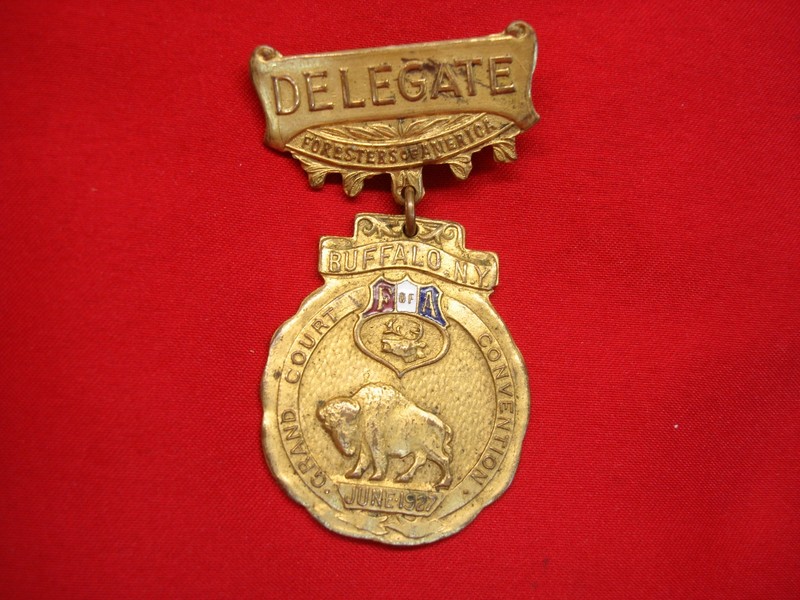 Vintage 1927 Foresters of America Delegate Badge