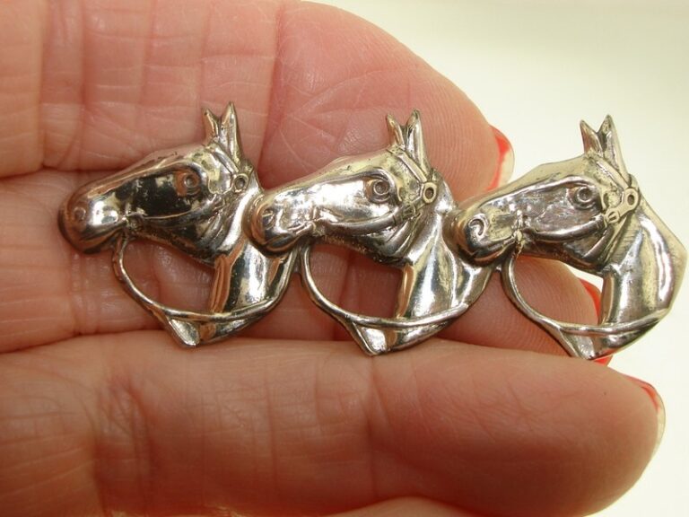 Vintage Sterling Silver Horse Head Pin by Sterling Lang